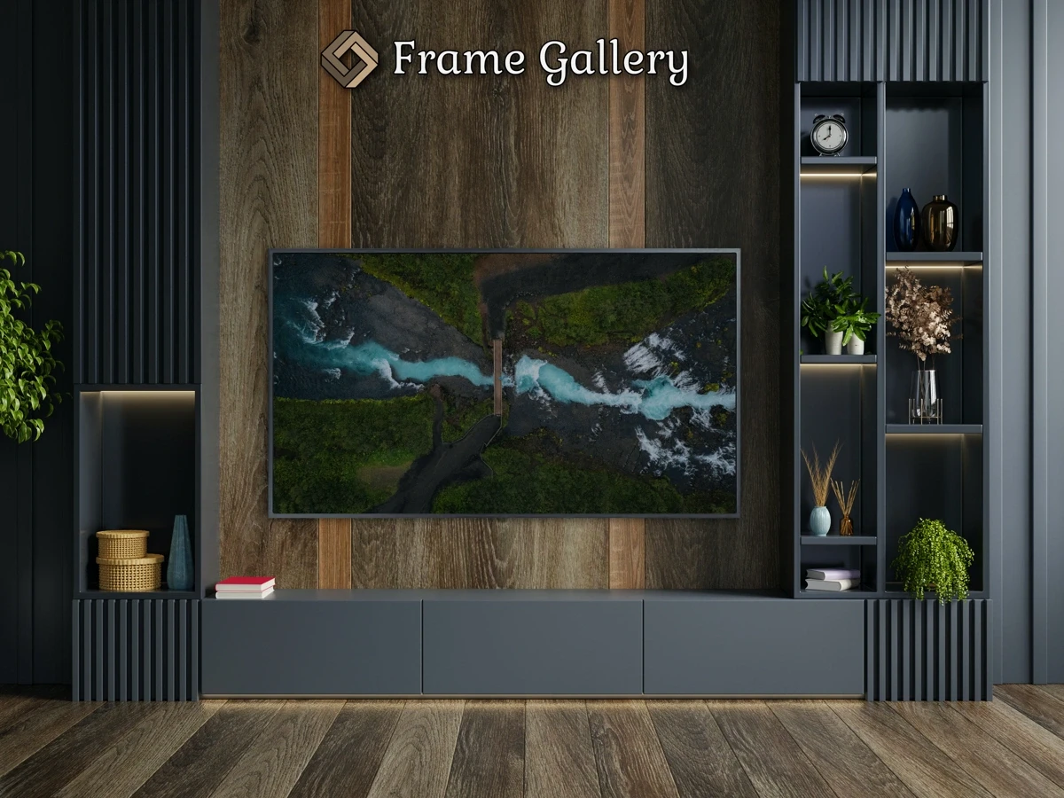 Birds eye view of Brúarfoss - Free art for Samsung Frame TV and Hisense CanvasTV