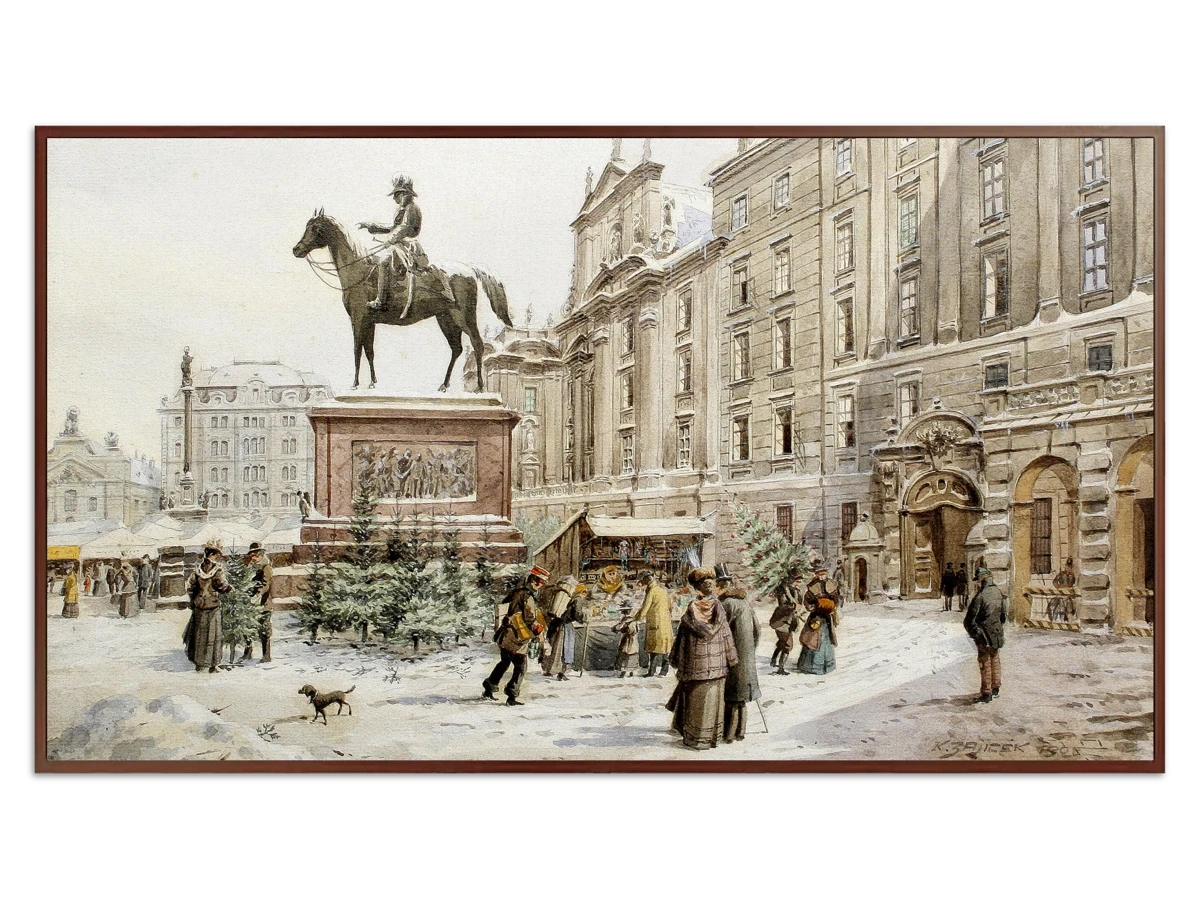 A Christmas Market in Am Hof Vienna for Samsung Frame TV - Best Frame TV Art