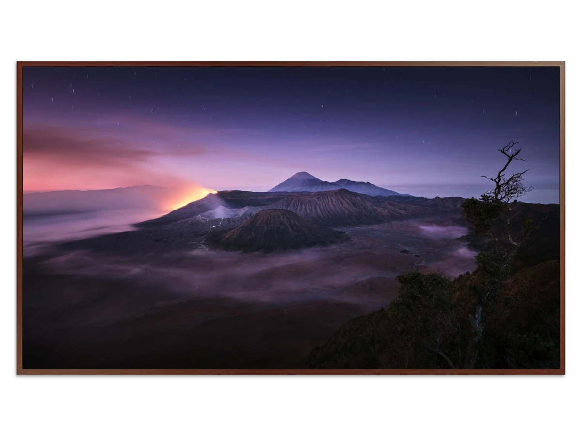 A wildfire at Mount Bromo - Free art for Frame TV