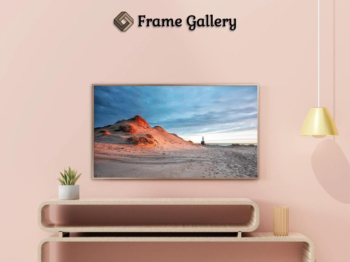 Sand Dunes at Rattray Head Lighthouse - Beautiful free art for 4K TV and Frame TV