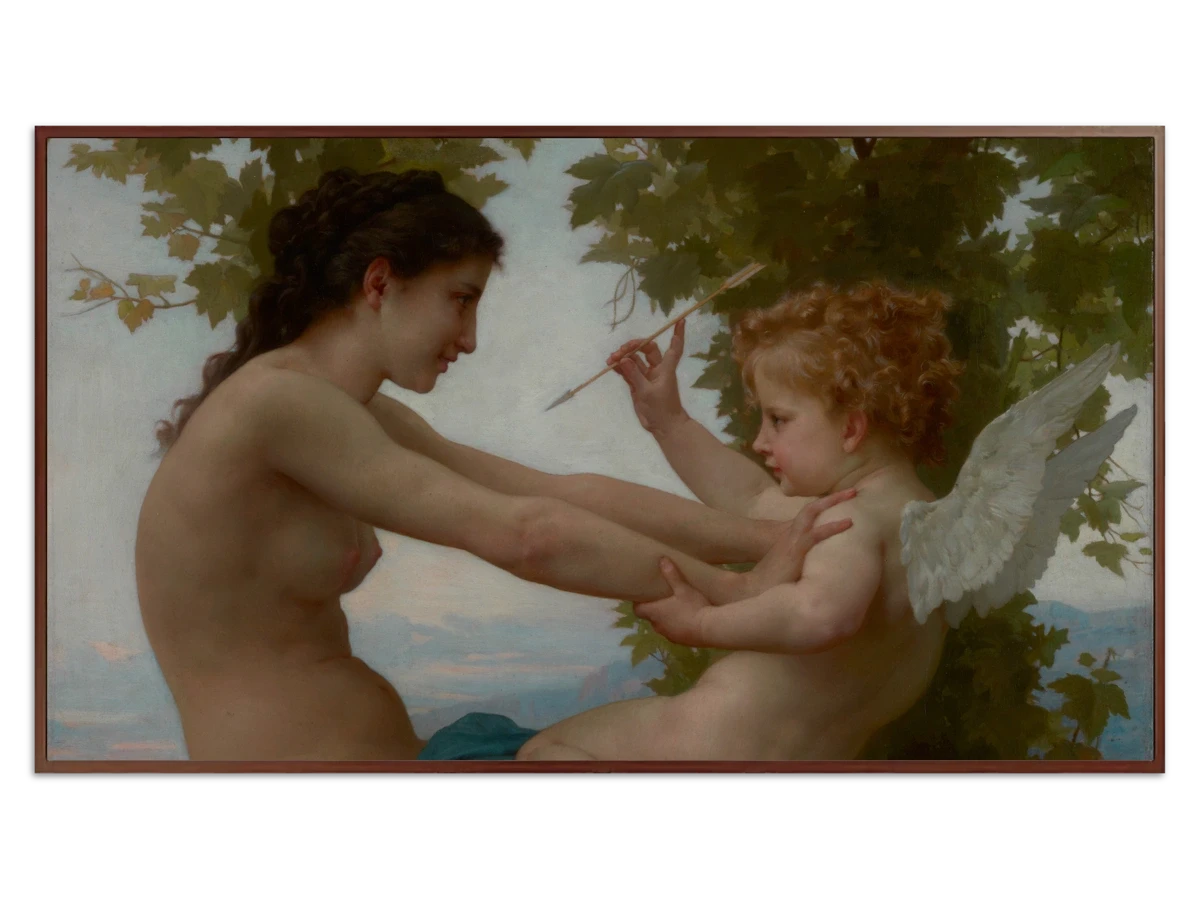 A Young Girl Defending Herself Against Eros for Samsung Frame TV - Best Frame TV Art