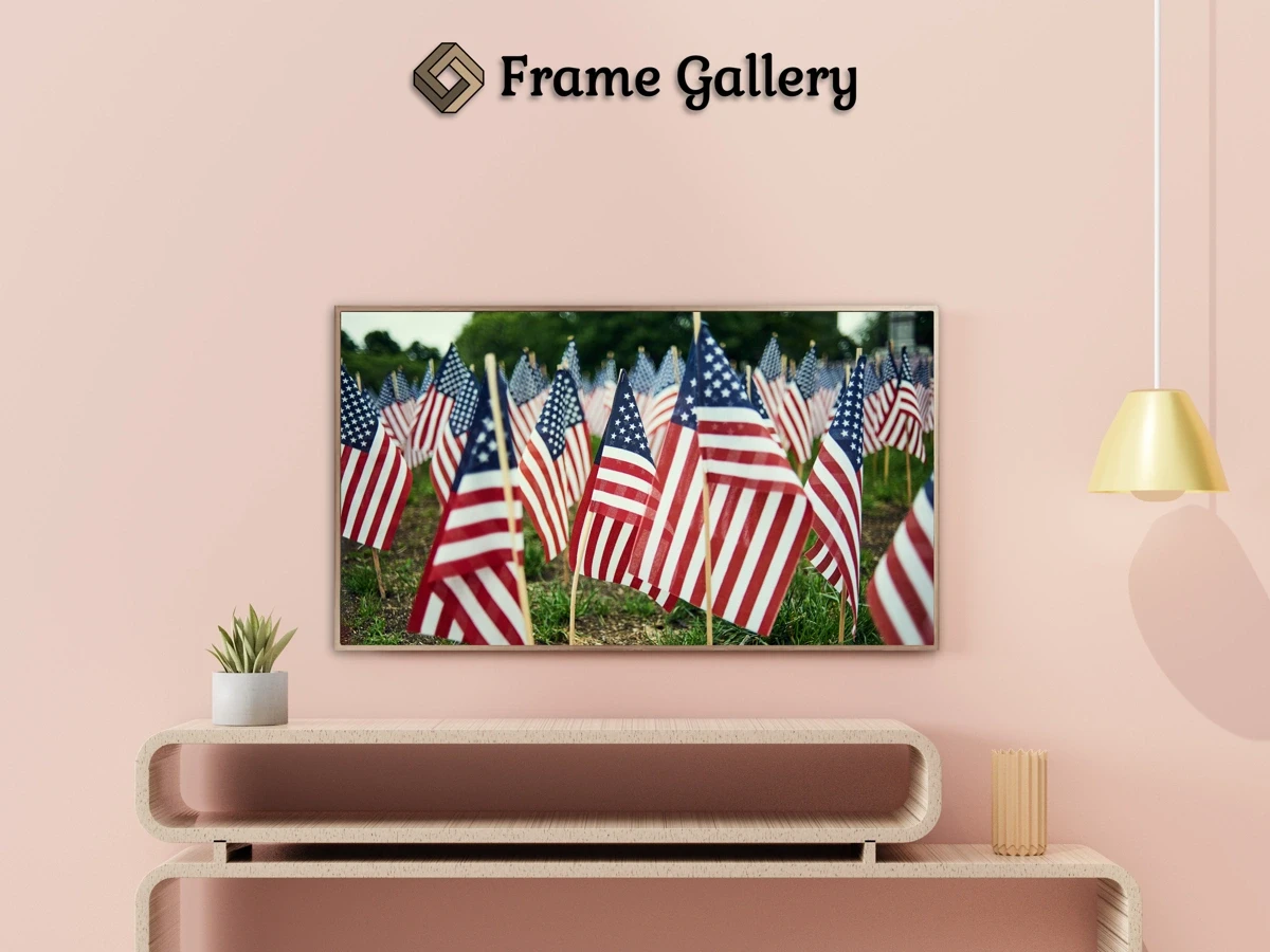 American Flags Memorial Day - Beautiful free art for 4K TV and Frame TV