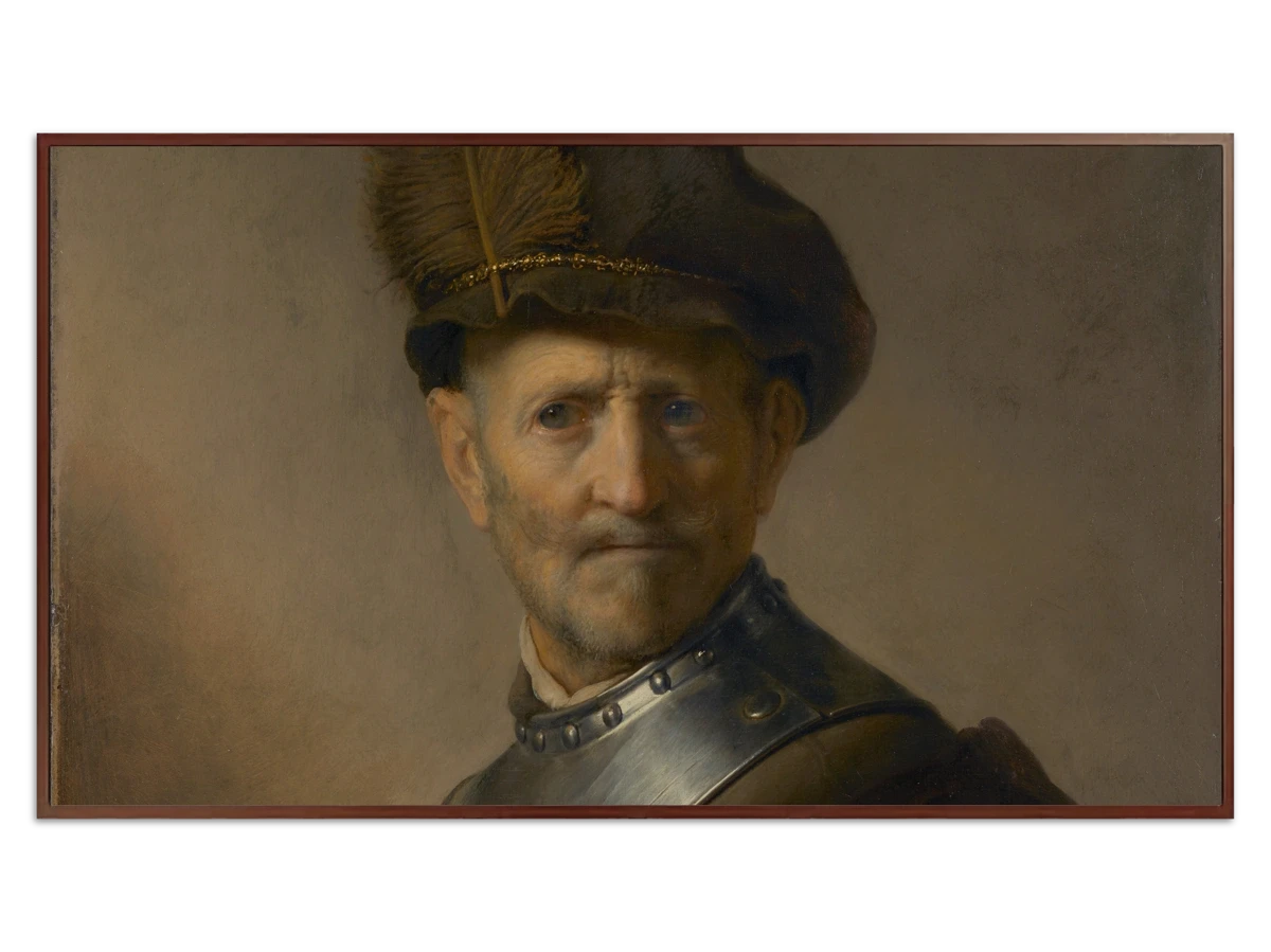 An Old Man in Military Costume for Samsung Frame TV - Best Frame TV Art