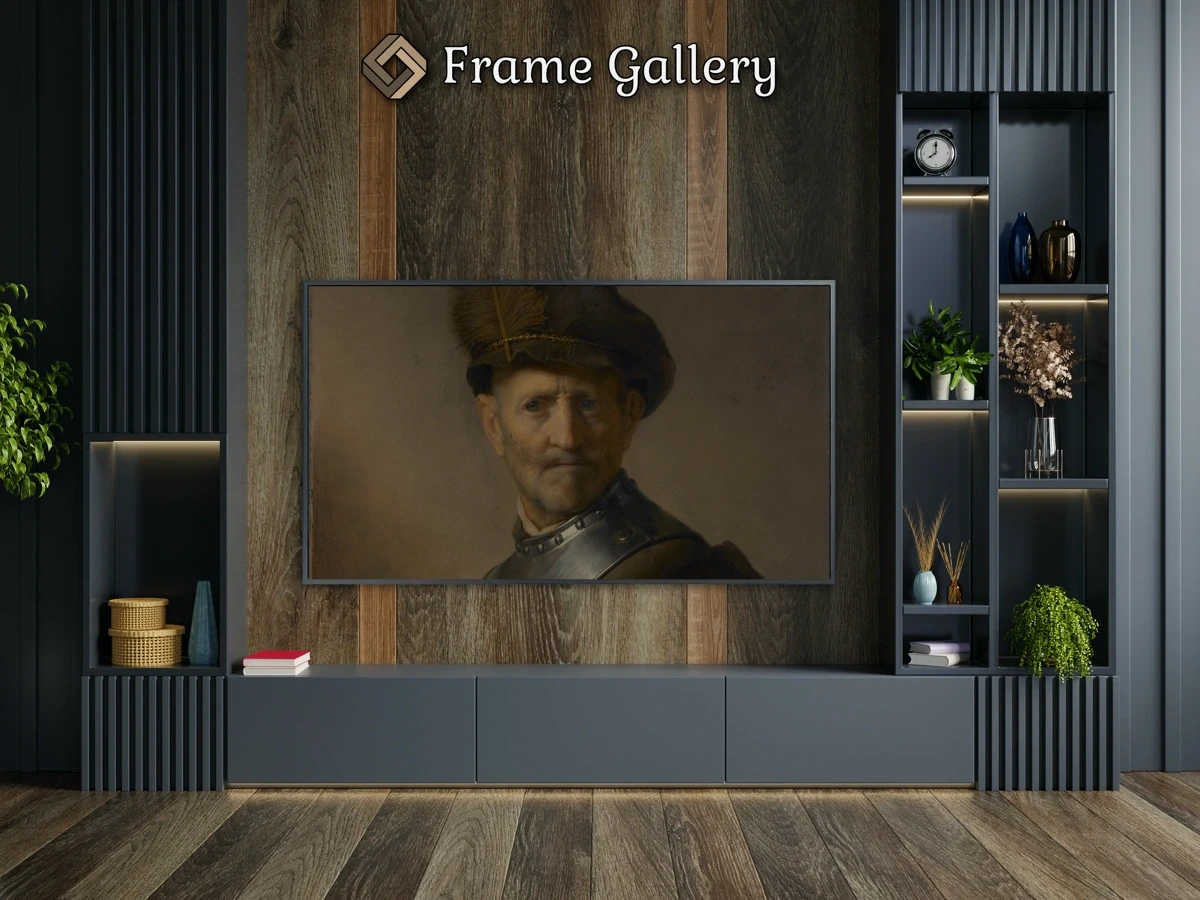 An Old Man in Military Costume - Downloadable 4K TV Art