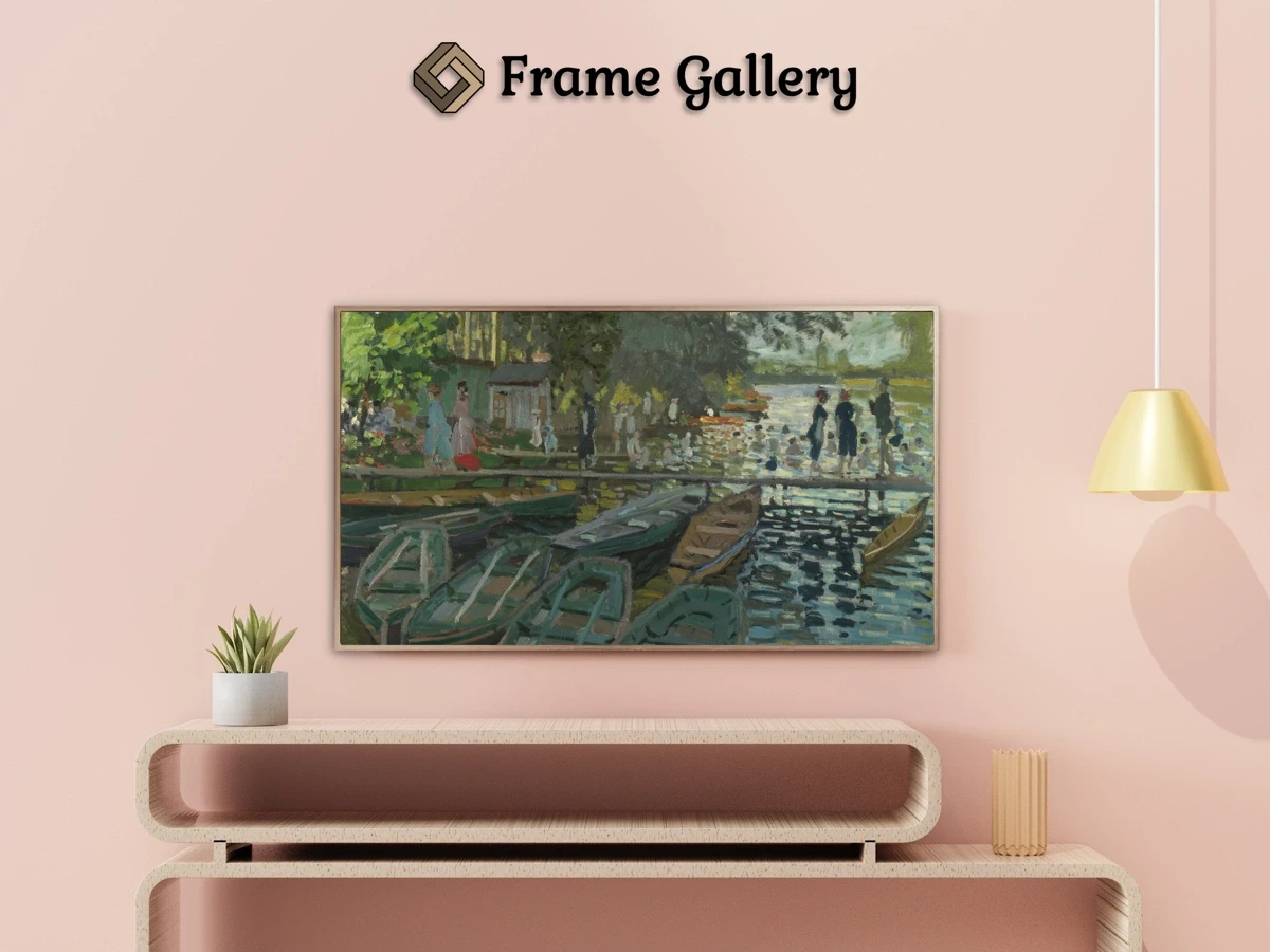 Bathers at La Grenouillère - Enhance your Frame TV and Canvas TV