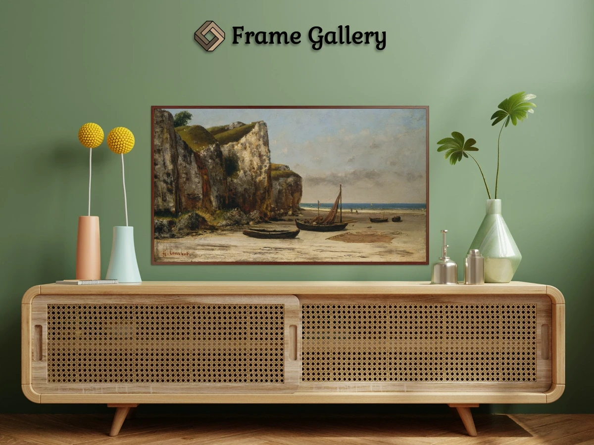 Beach in Normandy for 4K TV - High-resolution artwork available