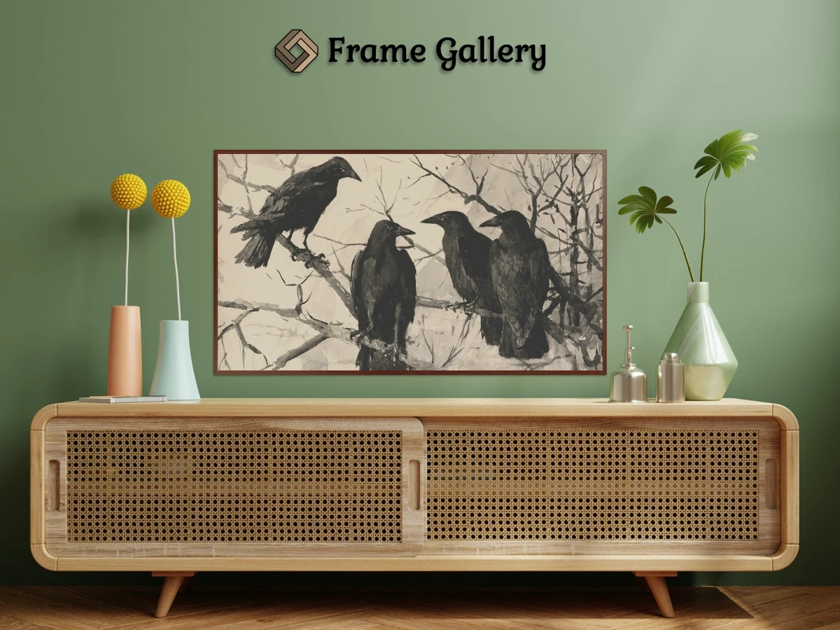 Crows for 4K TV - High-resolution artwork available