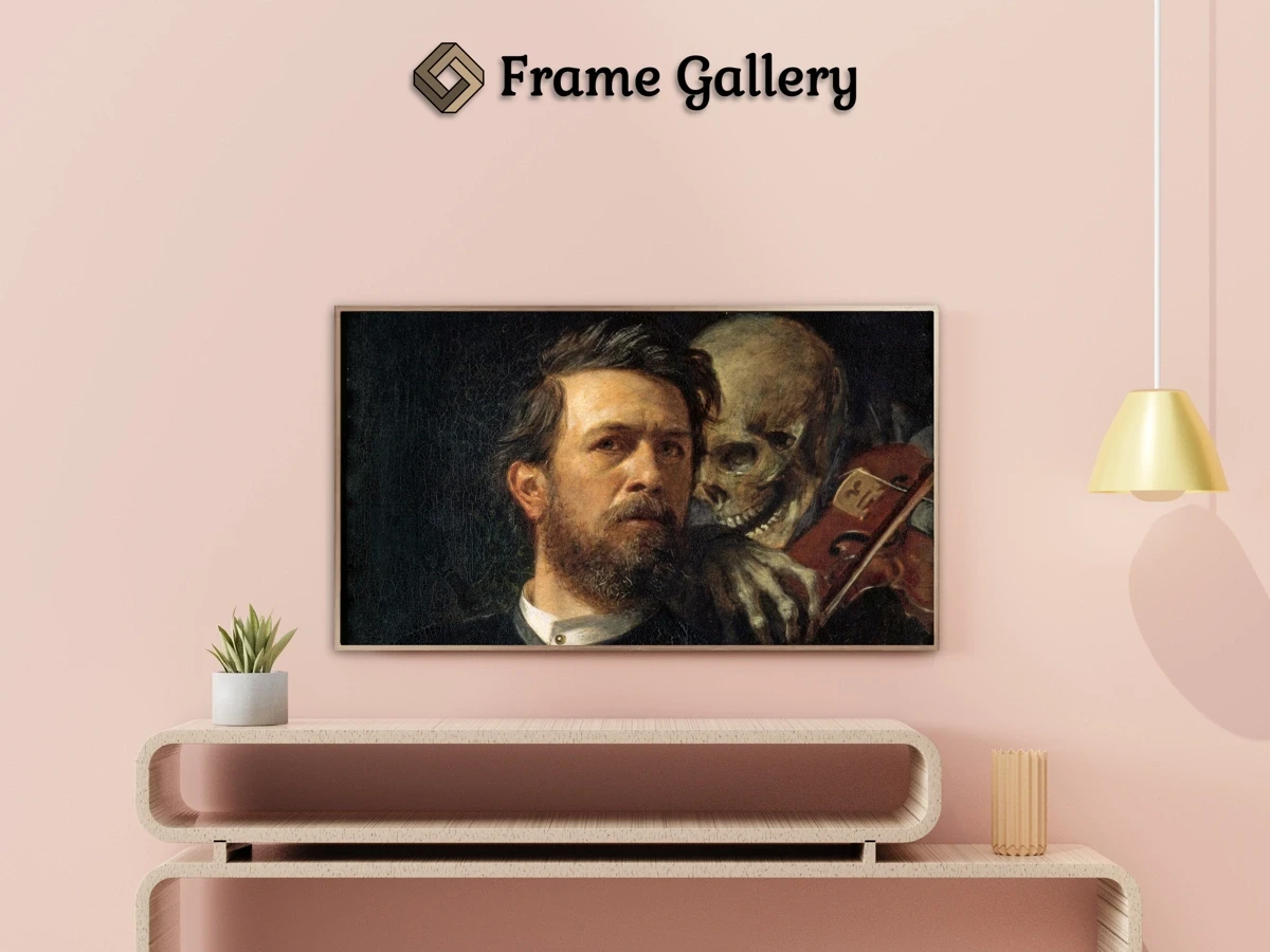 Self-Portrait with Death Playing the Fiddle - Enhance your Frame TV and Canvas TV