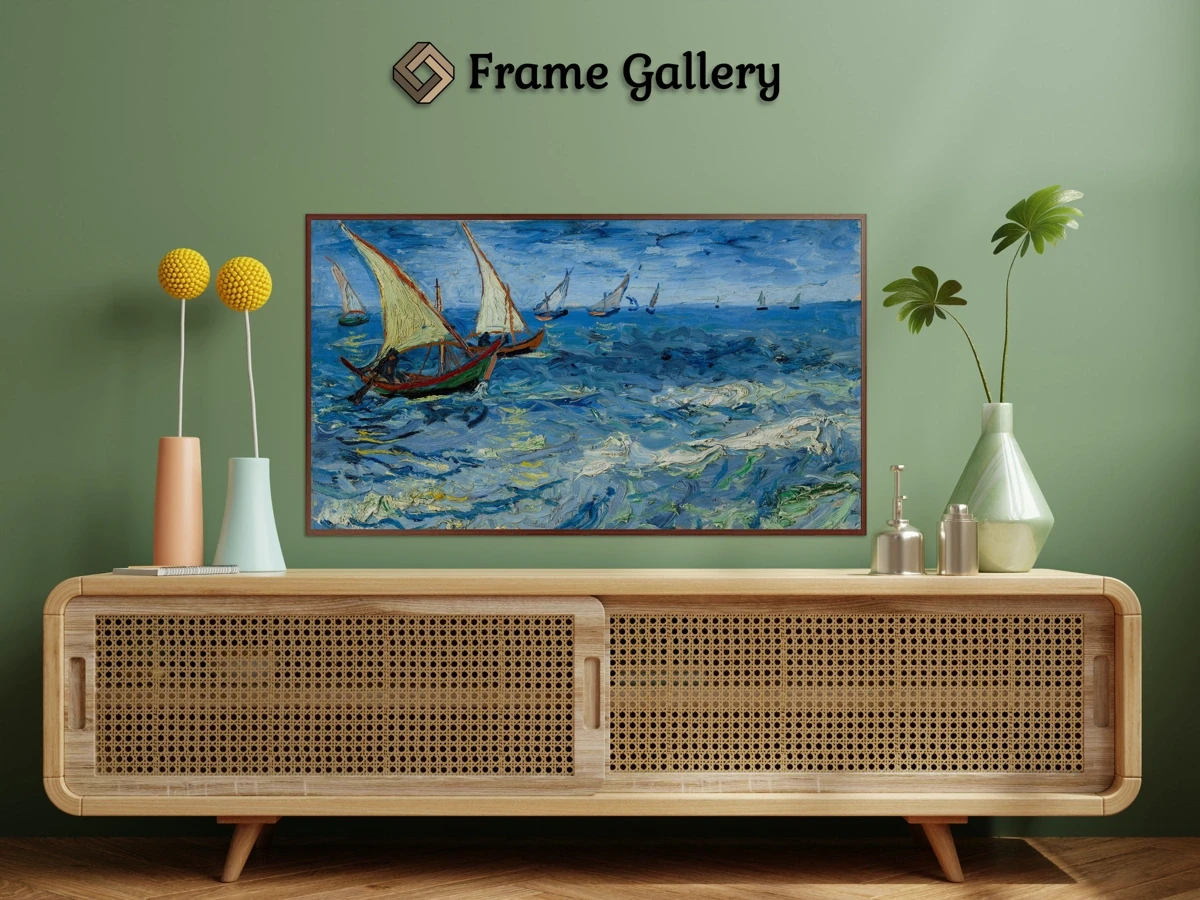 Fishing Boats at Saintes-Maries for 4K TV - High-resolution artwork available