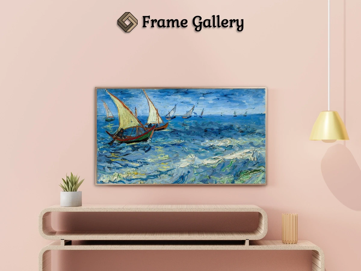 Fishing Boats at Saintes-Maries - Enhance your Frame TV and Canvas TV