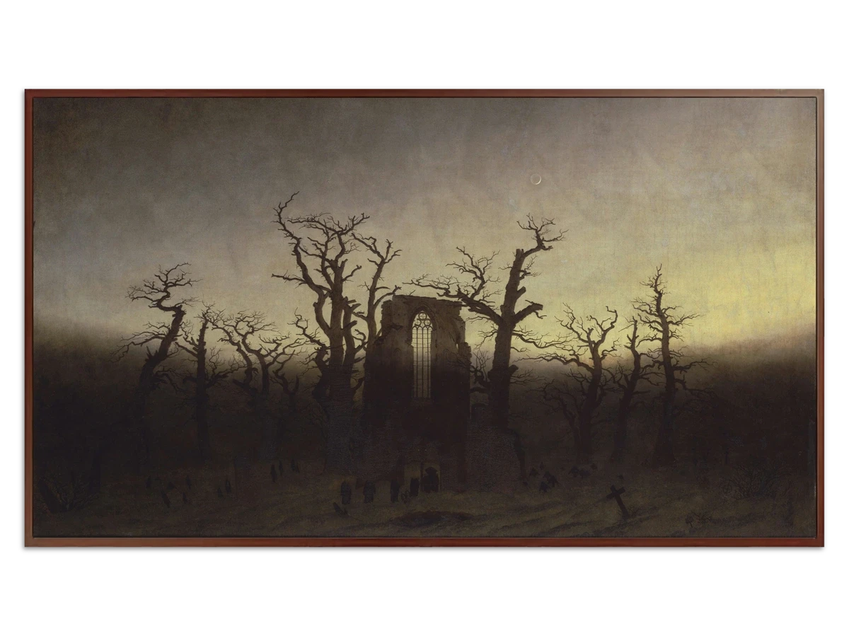 Abbey among Oak Trees for Samsung Frame TV - Best Frame TV Art