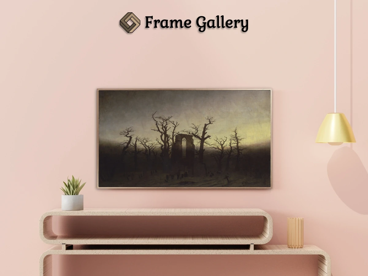 Abbey among Oak Trees - Enhance your Frame TV and Canvas TV