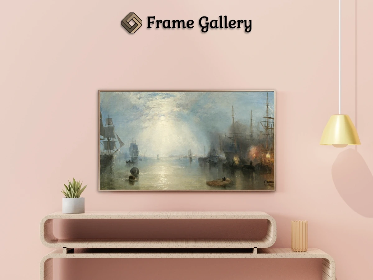 Keelmen Heaving in Coals by Moonlight - Enhance your Frame TV and Canvas TV