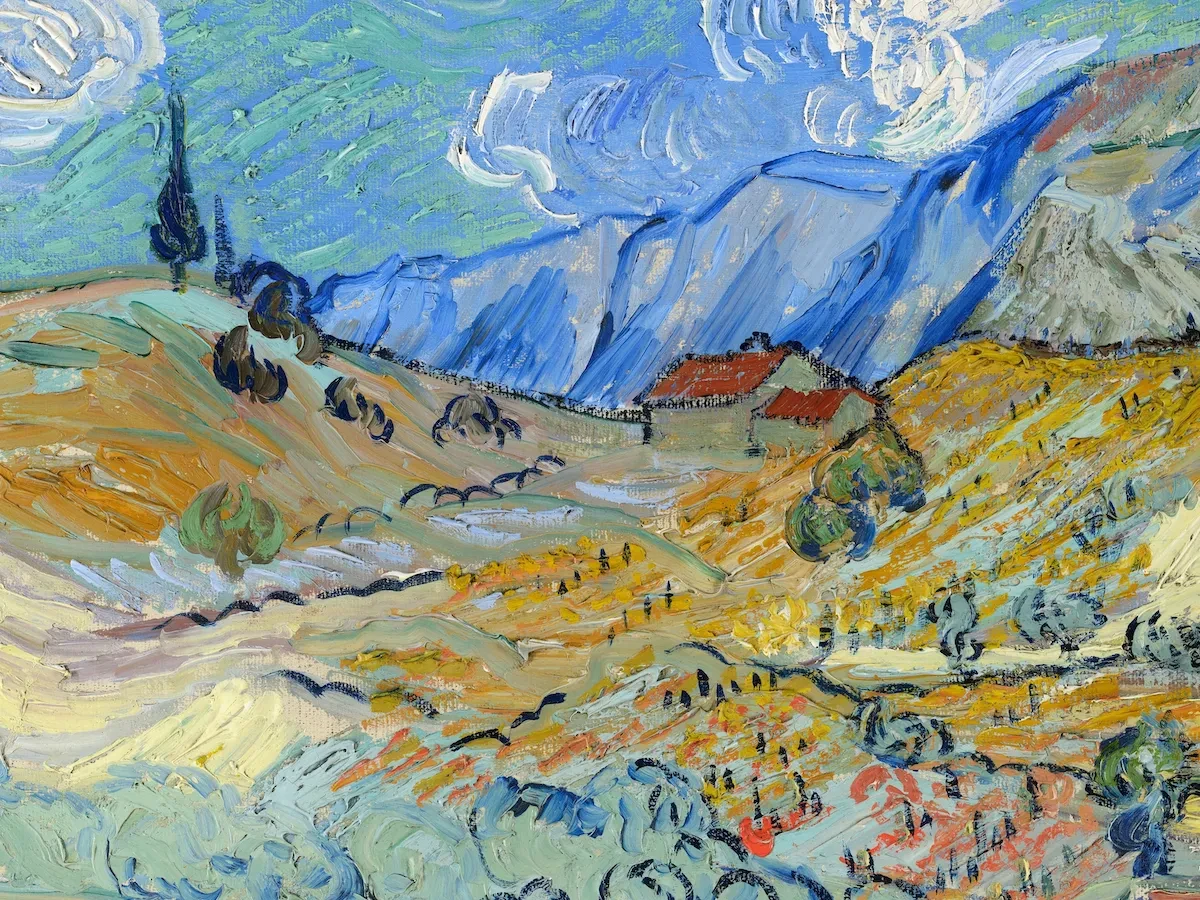 Landscape at Saint-Rémy (Enclosed Field with Peasant) for Canvas TV - CanvasTV Art Store