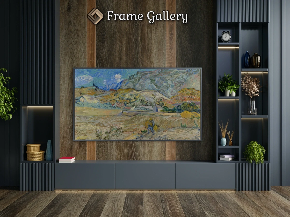 Landscape at Saint-Rémy (Enclosed Field with Peasant) - Downloadable 4K TV Art