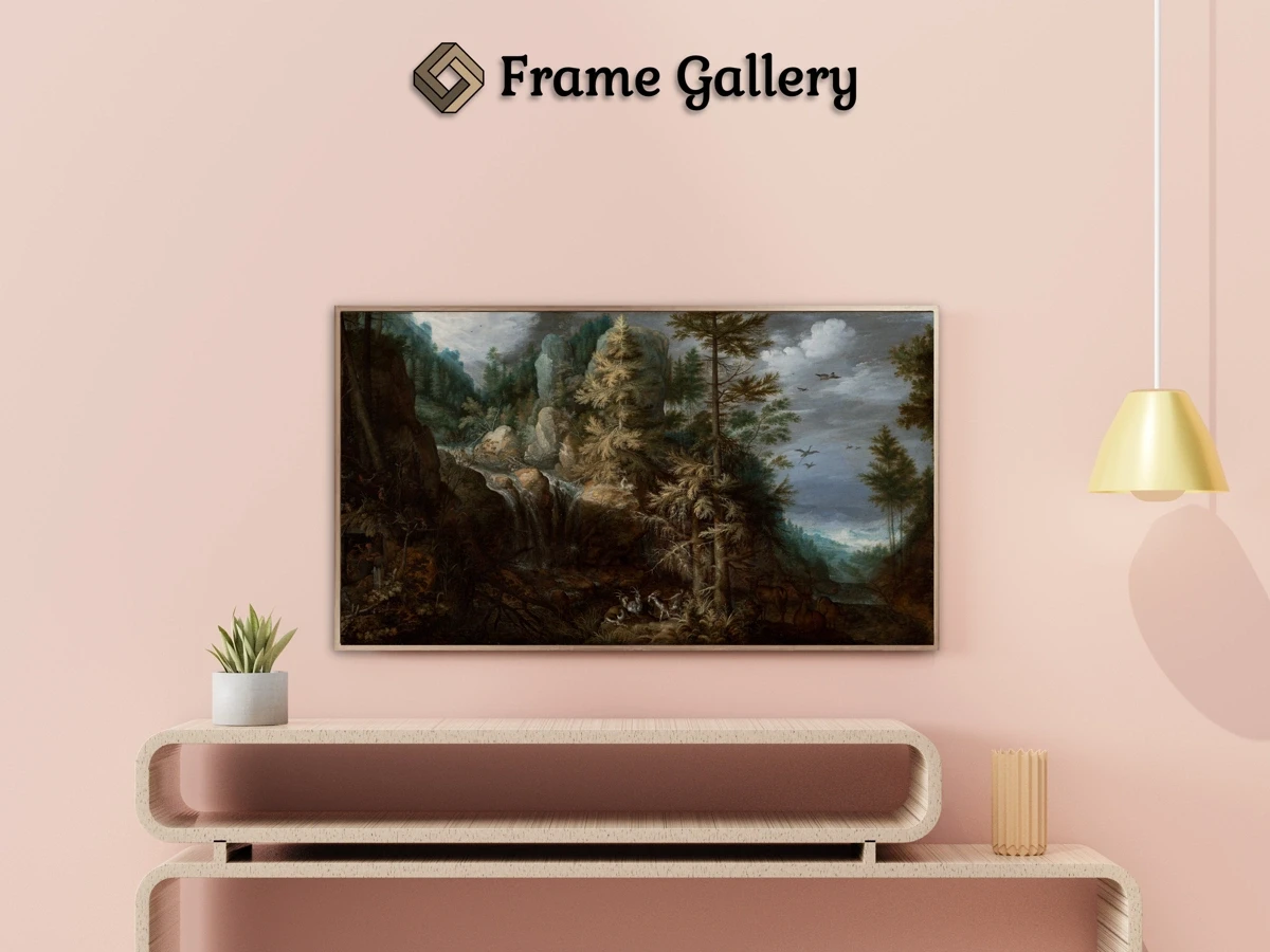 Landscape with the Temptation of Saint Anthony - Enhance your Frame TV and Canvas TV