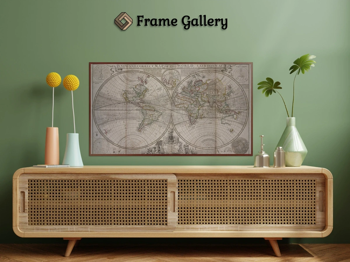 A New and Correct Map of the World for 4K TV - High-resolution artwork available