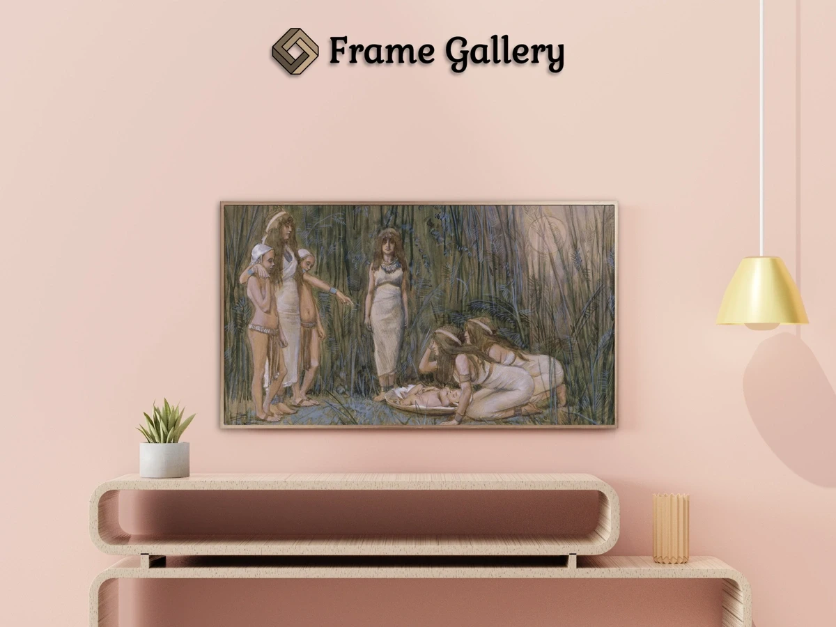 Pharaoh's Daughter Receives the Mother of Moses - Enhance your Frame TV and Canvas TV