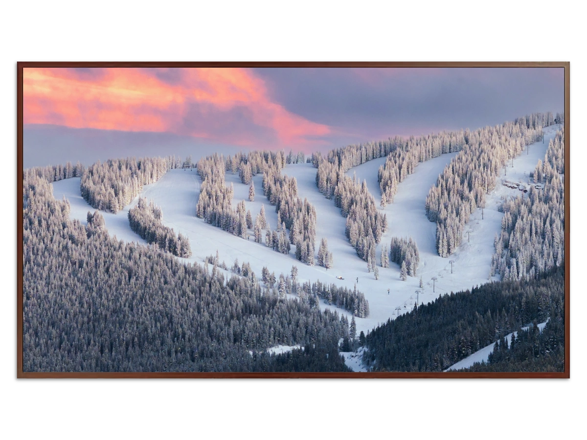 Pink Sunset over Vail Ski Slopes - Free art for Frame TV