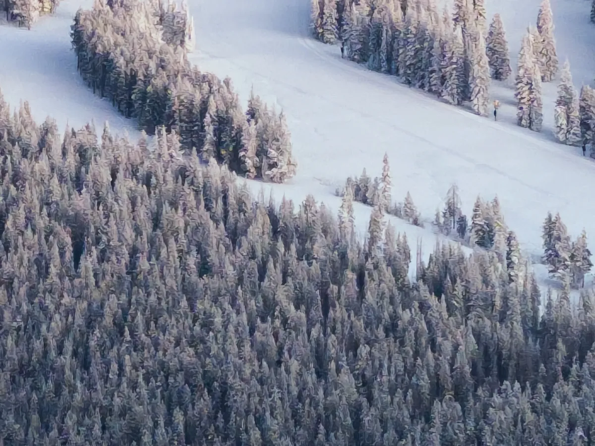 Pink Sunset over Vail Ski Slopes - Ideal for Canvas TV - Enhance your decor with free art