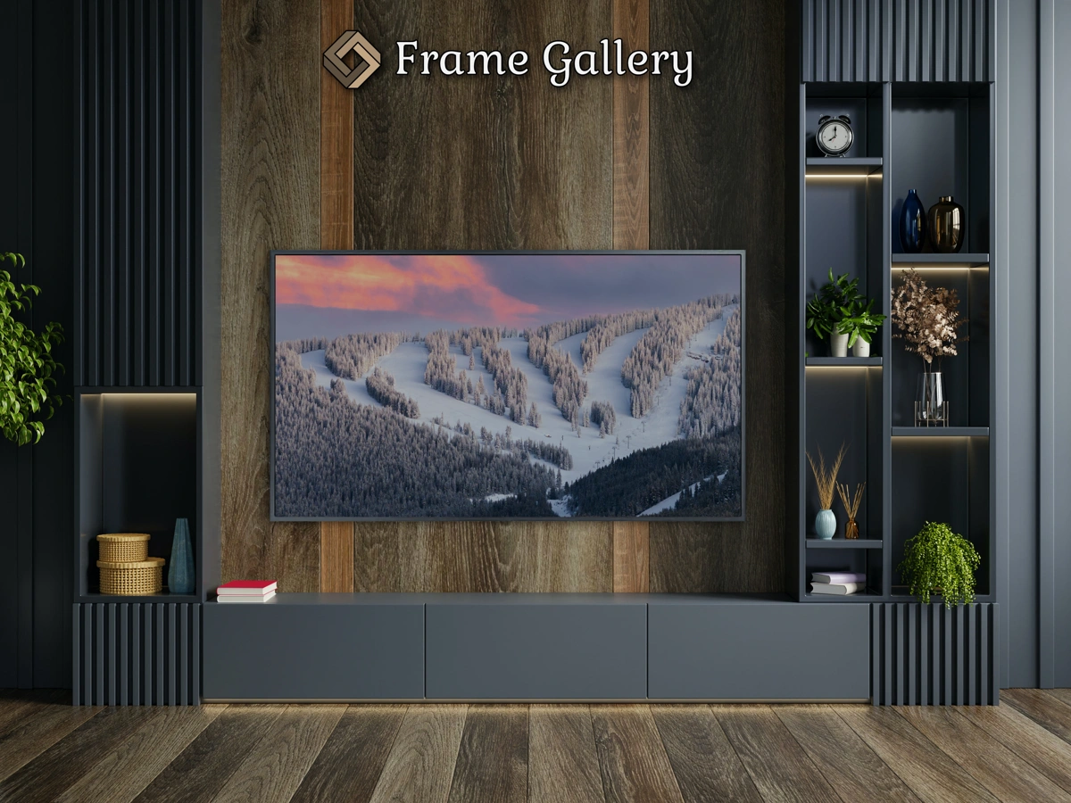 Pink Sunset over Vail Ski Slopes - Free art for Samsung Frame TV and Hisense CanvasTV