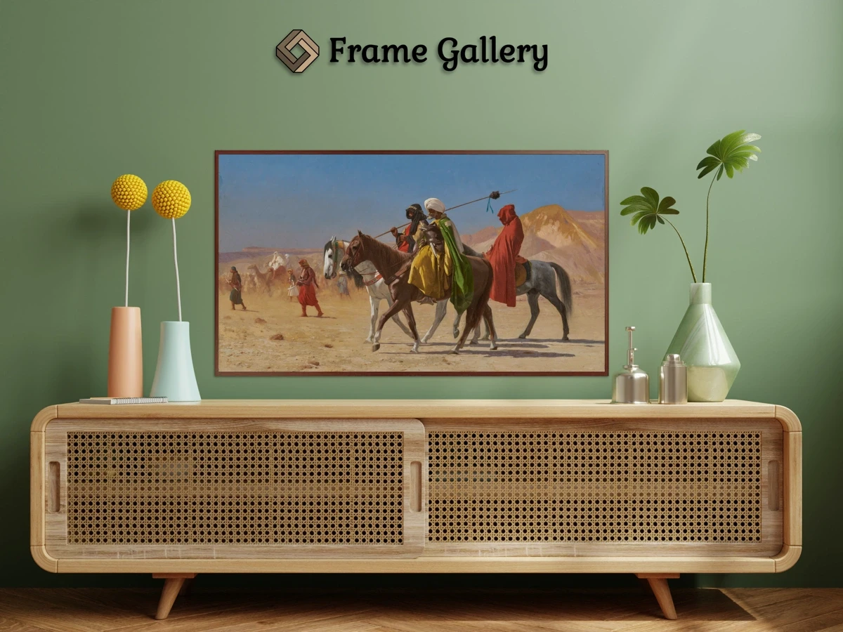 Riders Crossing The Desert for 4K TV - High-resolution artwork available