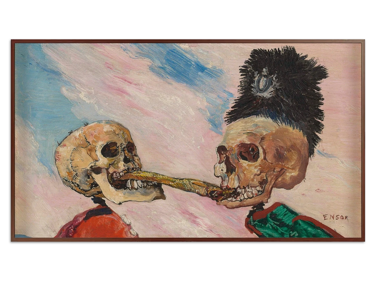 Skeletons Fighting Over a Pickled Herring for Samsung Frame TV - Best Frame TV Art