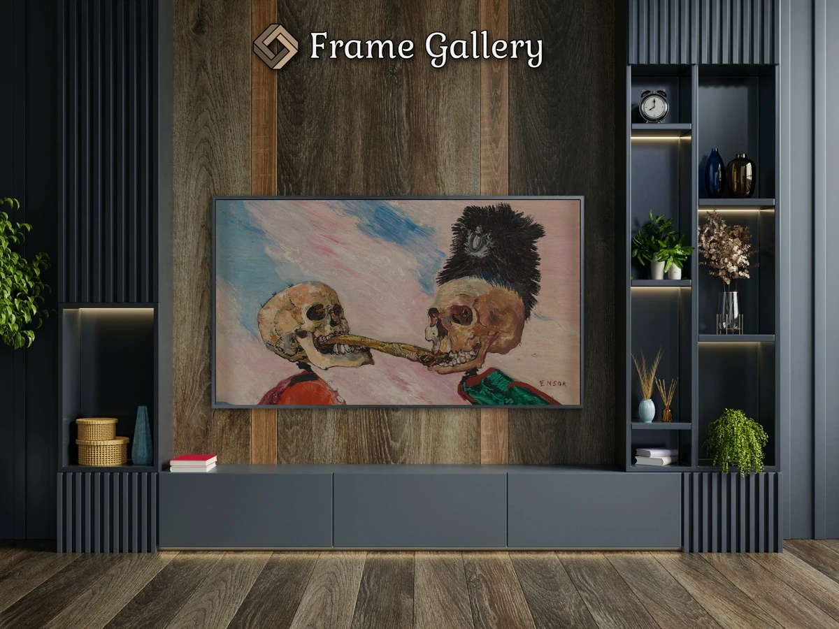 Skeletons Fighting Over a Pickled Herring - Downloadable 4K TV Art