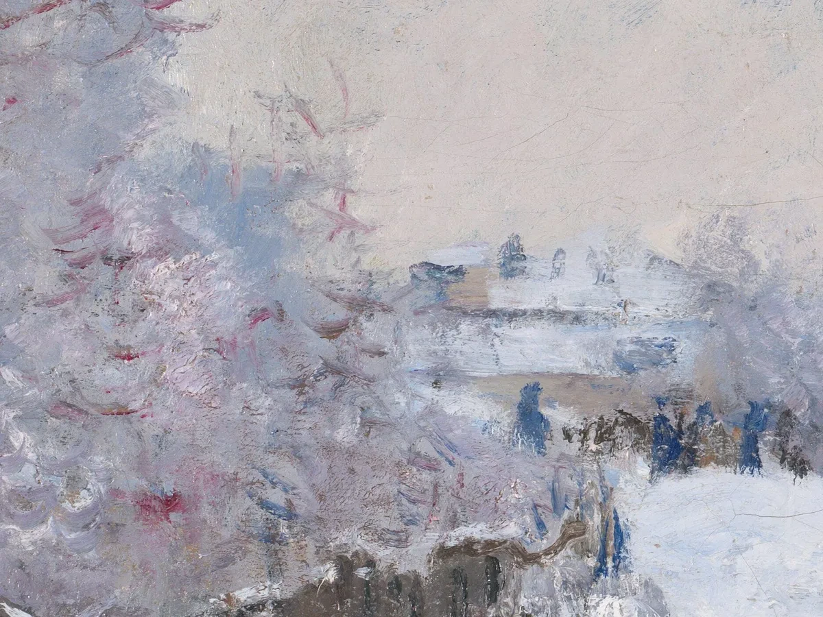 Snow Scene at Argenteuil for Canvas TV - CanvasTV Art Store