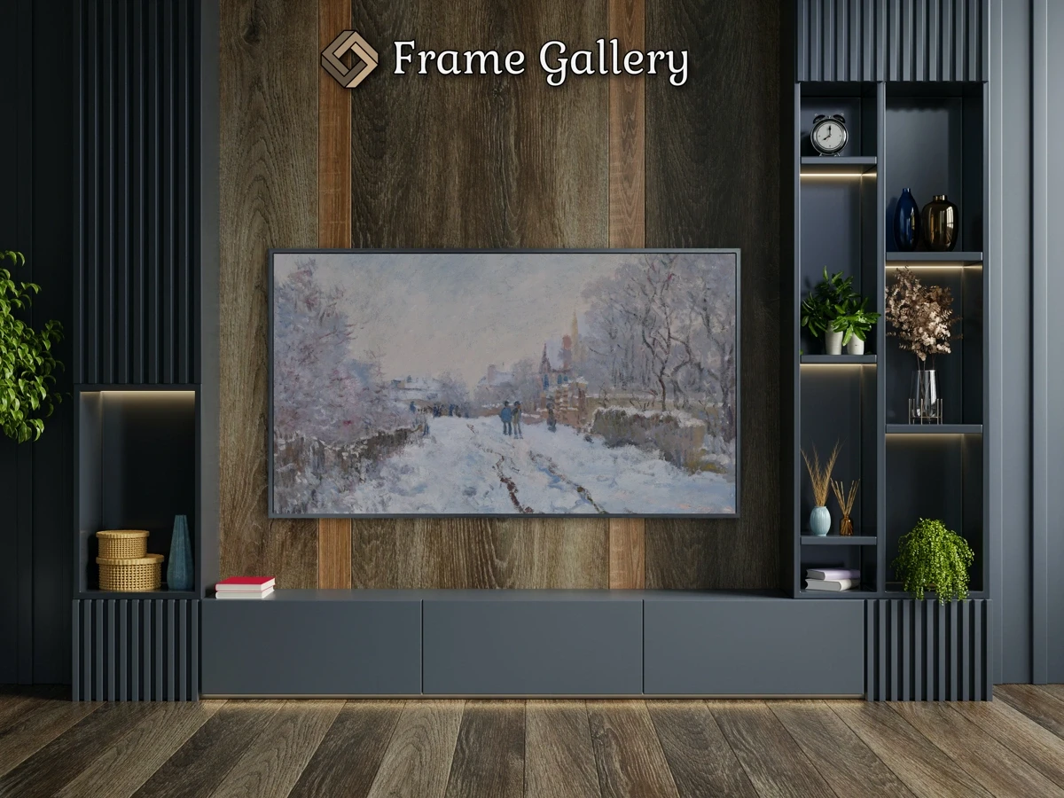 Snow Scene at Argenteuil - Downloadable 4K TV Art