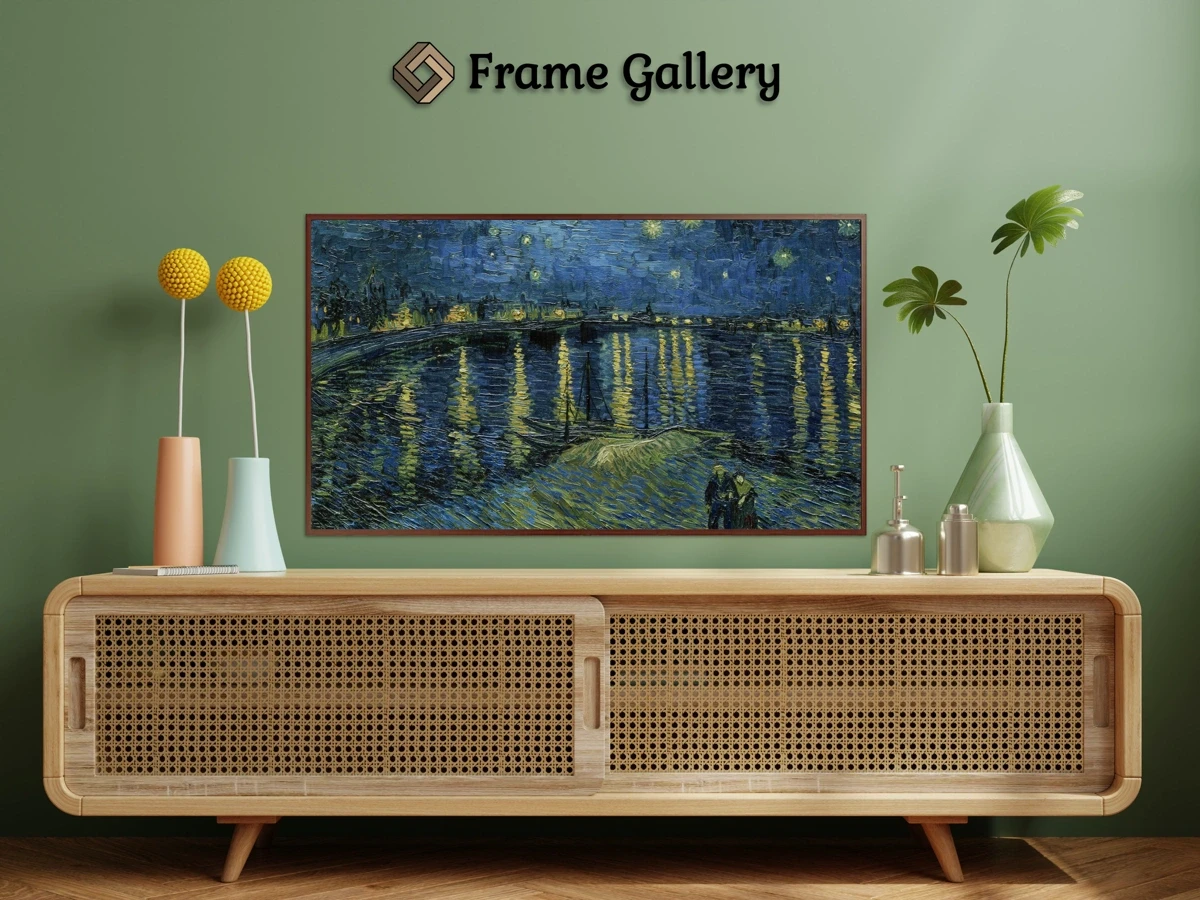 Starry Night Over the Rhône for 4K TV - High-resolution artwork available