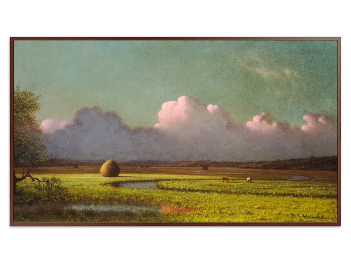 Sunlight and Shadow: The Newbury Marshes for Samsung Frame TV - Best Frame TV Art