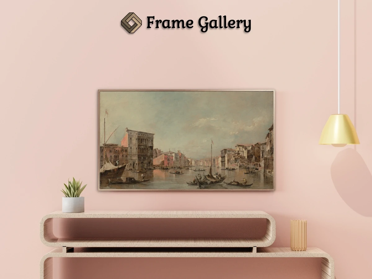 The Grand Canal in Venice with Palazzo Bembo - Enhance your Frame TV and Canvas TV