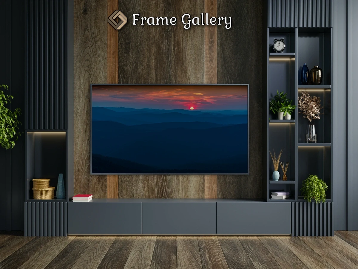 Sunset over a mountain range - Free art for Samsung Frame TV and Hisense CanvasTV