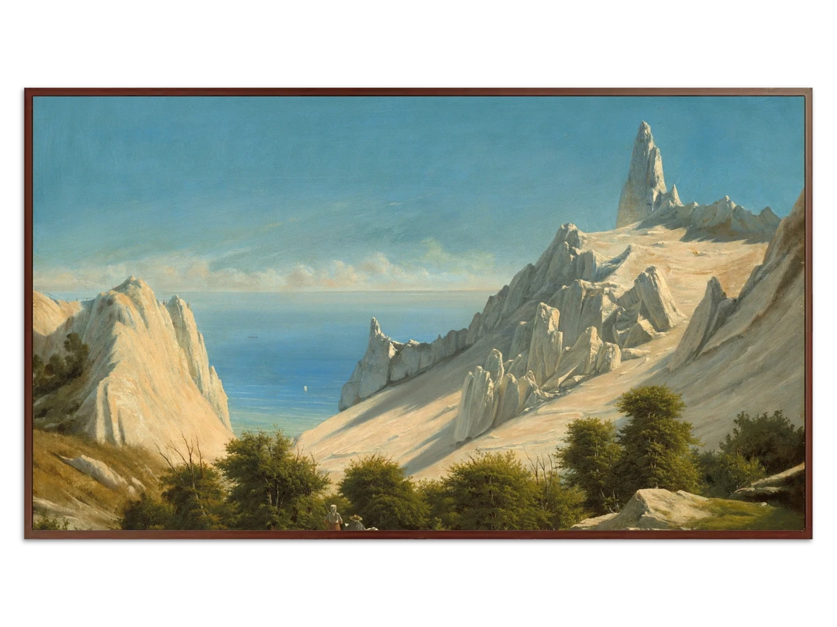 View of Sommerspiret, the Cliffs of Møn. for Samsung Frame TV - Best Frame TV Art