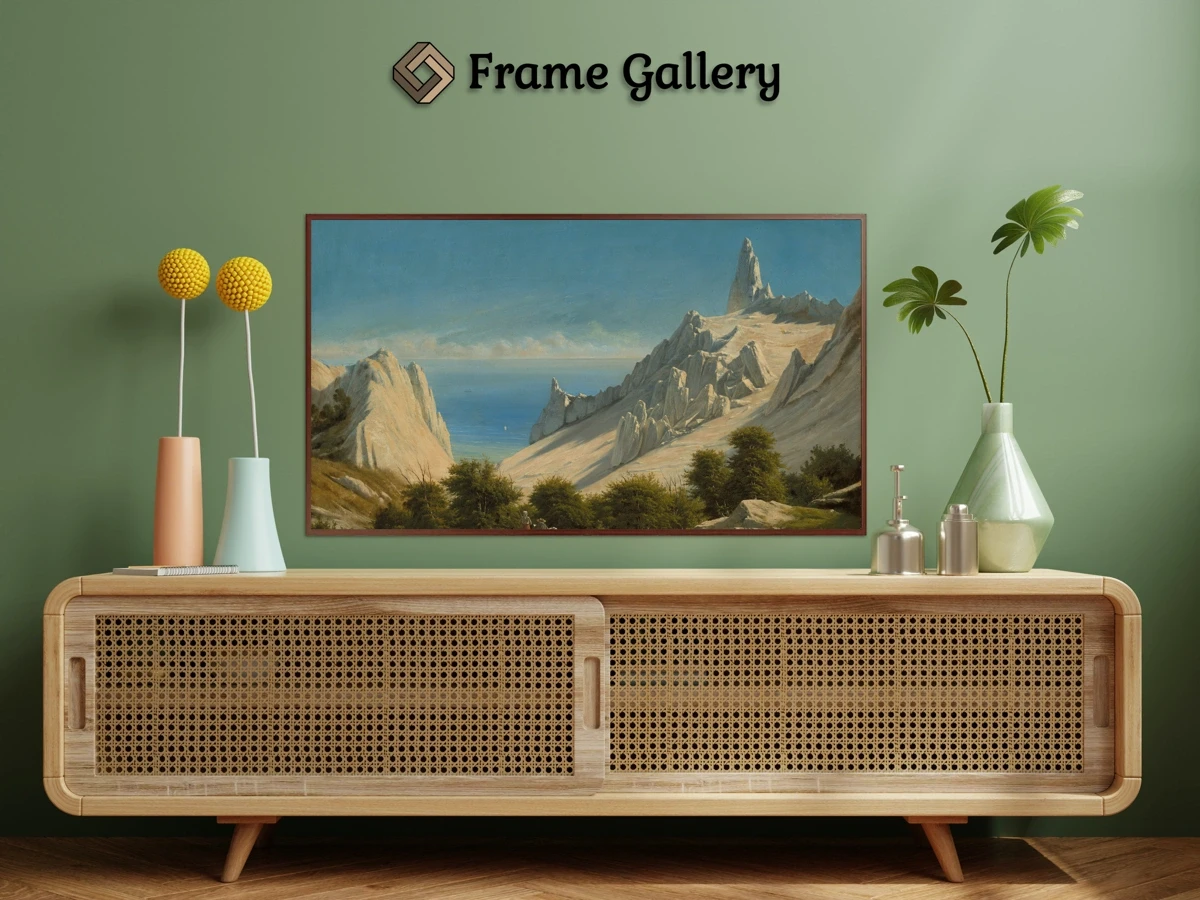 View of Sommerspiret, the Cliffs of Møn. for 4K TV - High-resolution artwork available