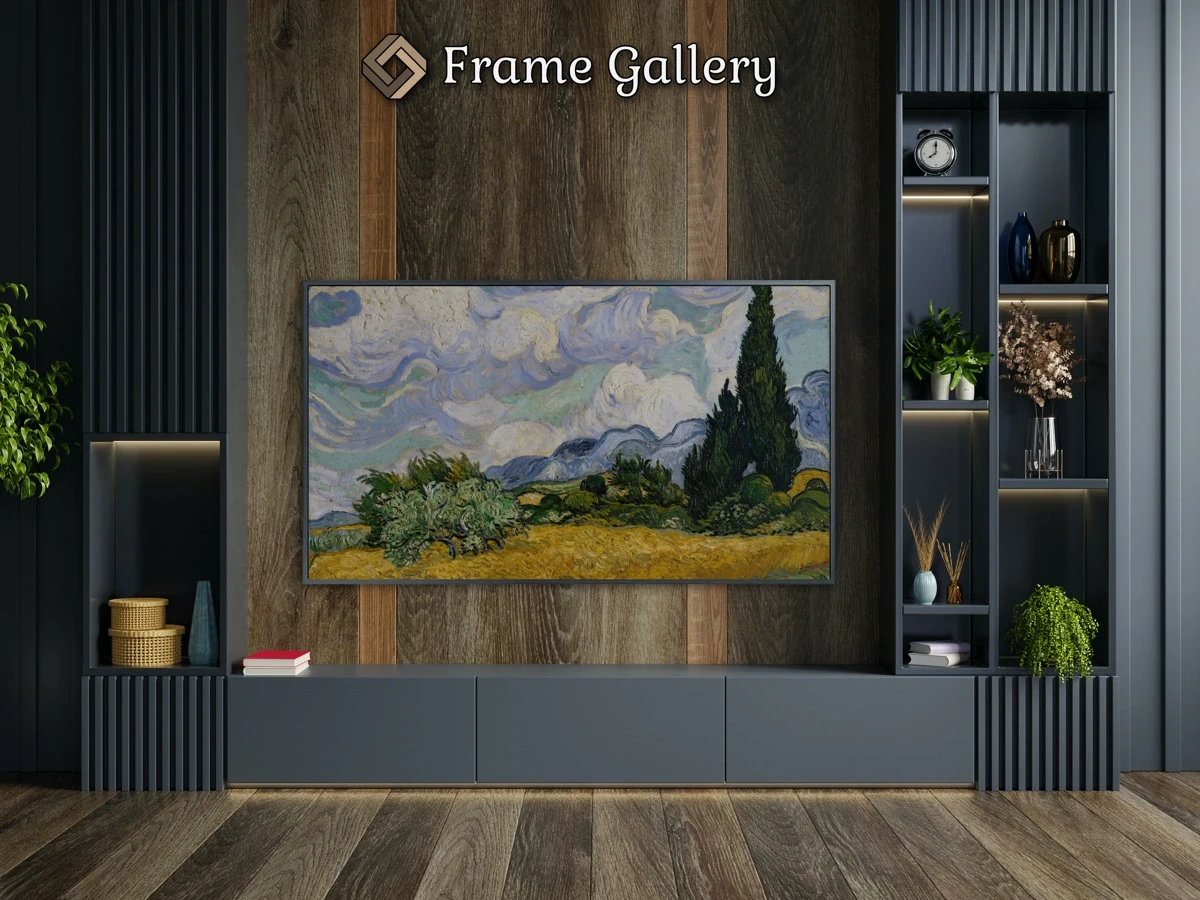 Wheat Field with Cypresses - Downloadable 4K TV Art