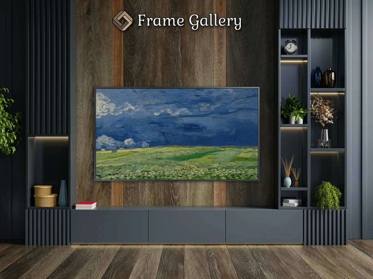 Wheatfield under Thunderclouds - Downloadable 4K TV Art