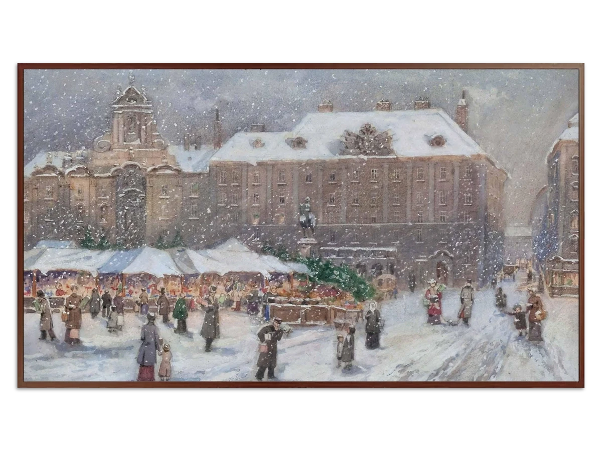 Wiener Markt im Winter for Samsung Frame TV - Best Frame TV Art