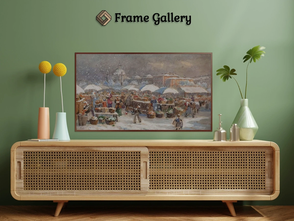 Wiener Markt im Winter for 4K TV - High-resolution artwork available