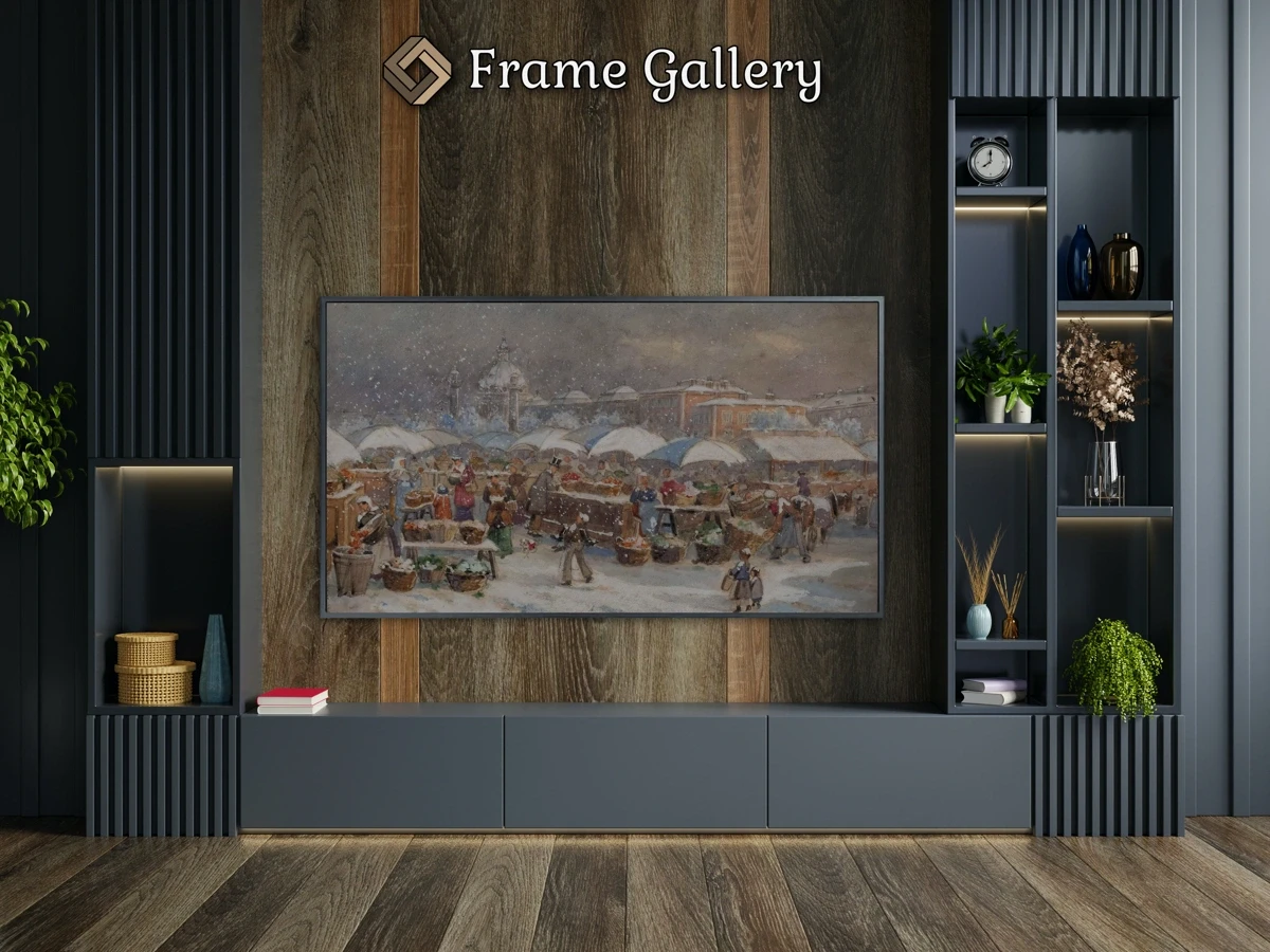 Wiener Markt im Winter - Downloadable 4K TV Art