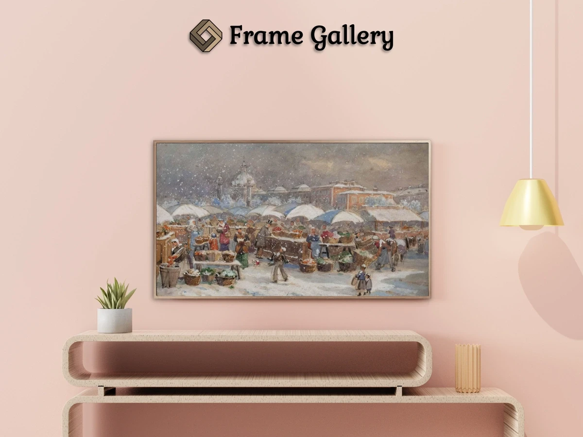 Wiener Markt im Winter - Enhance your Frame TV and Canvas TV