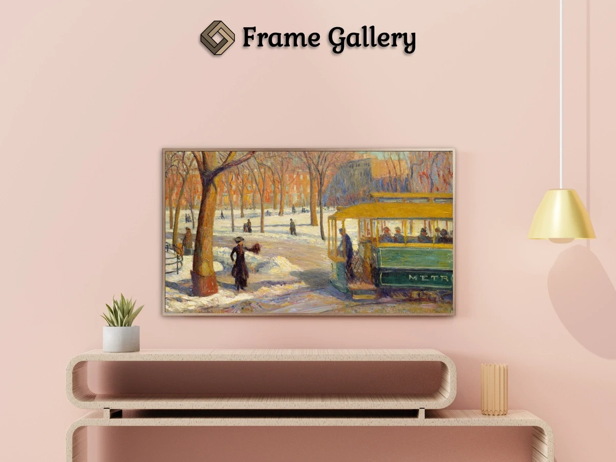 The Green Car - Enhance your Frame TV and Canvas TV