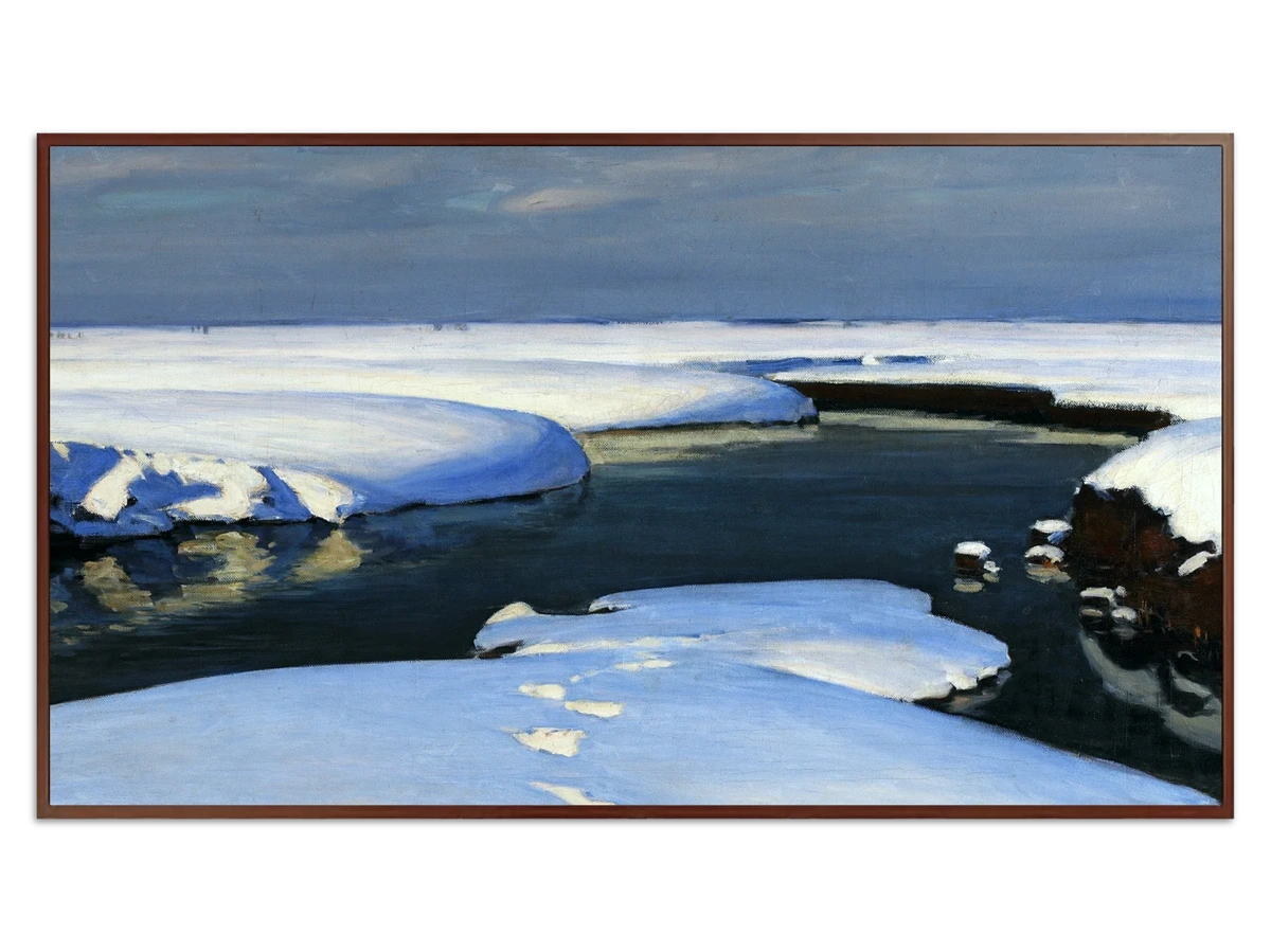 Winter landscape with a river for Samsung Frame TV - Best Frame TV Art