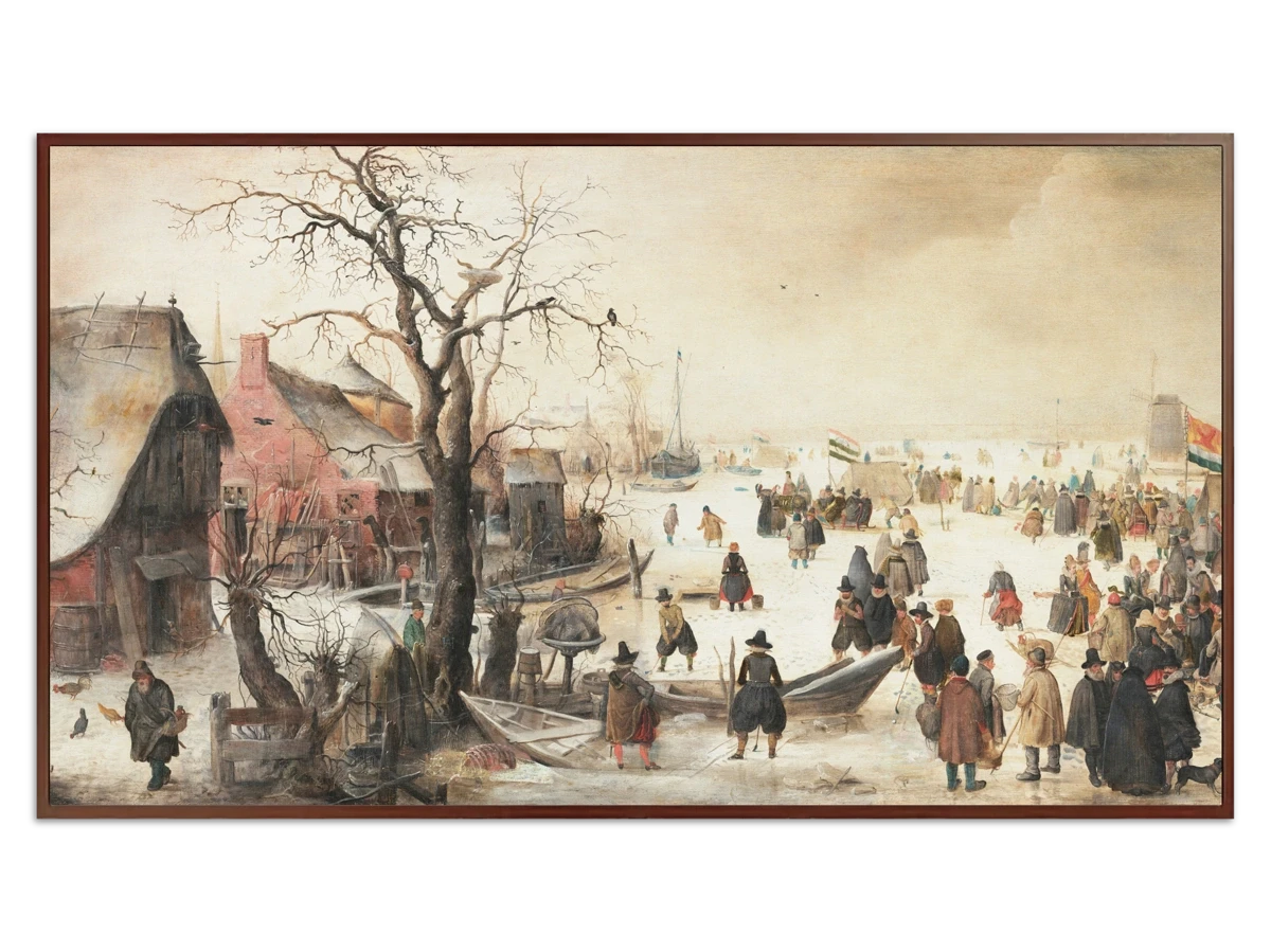 Winter Scene on a Canal for Samsung Frame TV - Best Frame TV Art